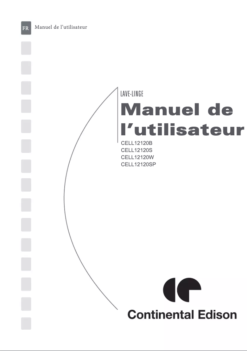 Page n°1 - Manuel utilisateur Continental Edison CELL12120S