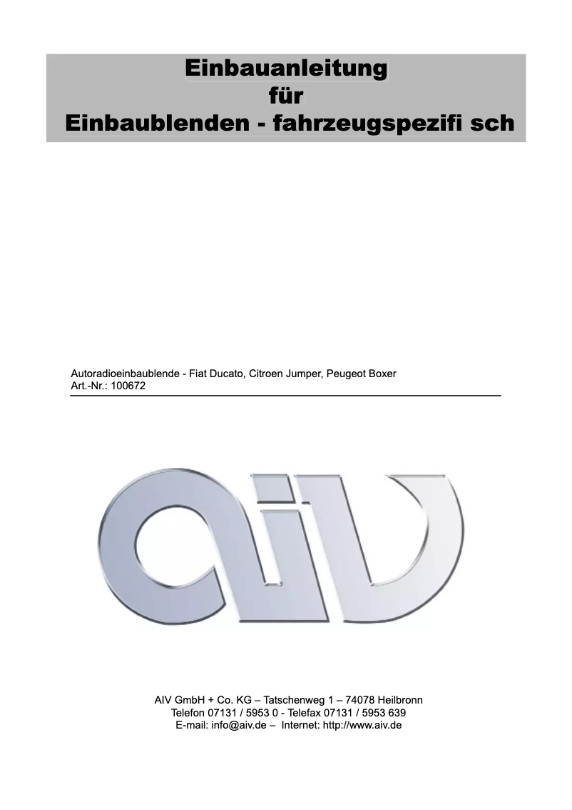 Image de la première page du manuel de l'appareil 100672