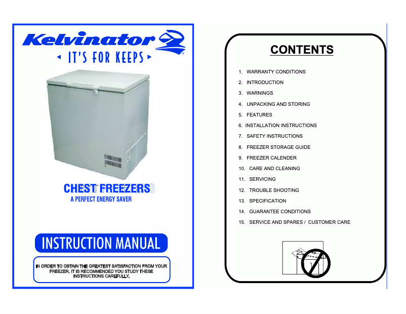 Page n°1 - Manuel utilisateur Kelvinator K460CF