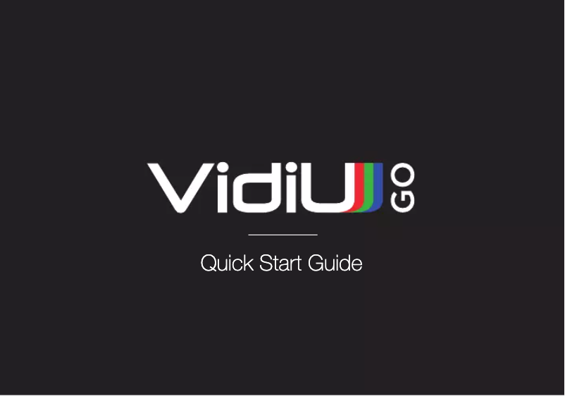 Image de la première page du manuel de l'appareil VidiU Go