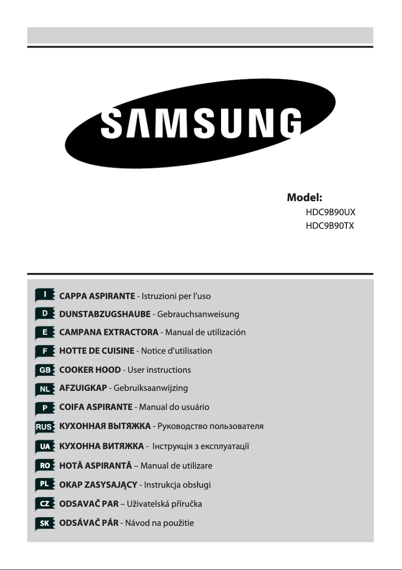 Page n°1 - Manuel utilisateur Samsung HDC9B90TX
