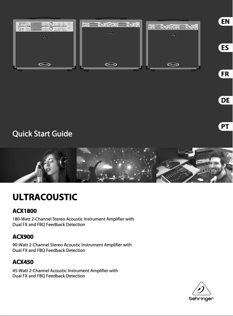 Page 1 de la notice Manuel utilisateur Behringer ACX450