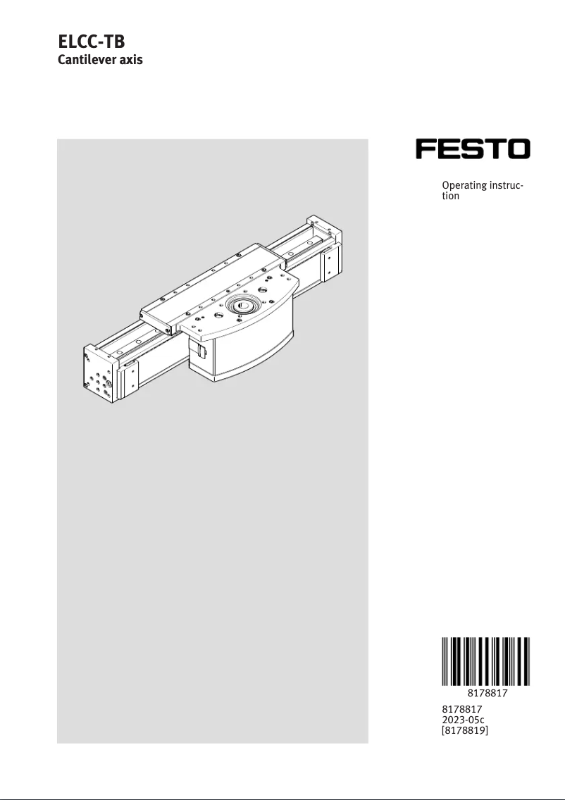 Page 1 de la notice Manuel utilisateur Festo ELCC-TB-KF-90-2000-0H-P0-CR