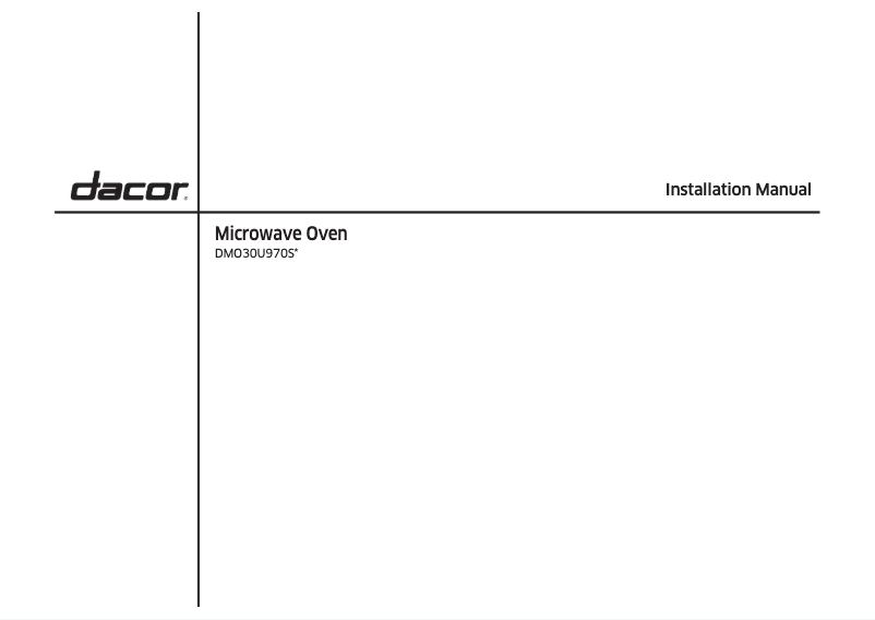 Image de la première page du manuel de l'appareil DMO30U970SS
