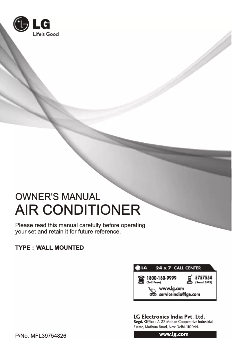 Page 1 of the manual User Manual LG LSN18CGAFH2