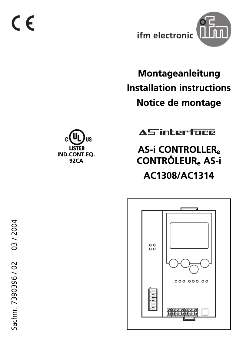 Image de la première page du manuel de l'appareil AC1308