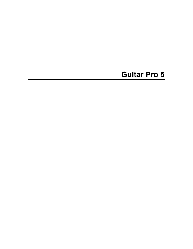 Page 1 de la notice Manuel utilisateur Arobas Music Guitar Pro 5