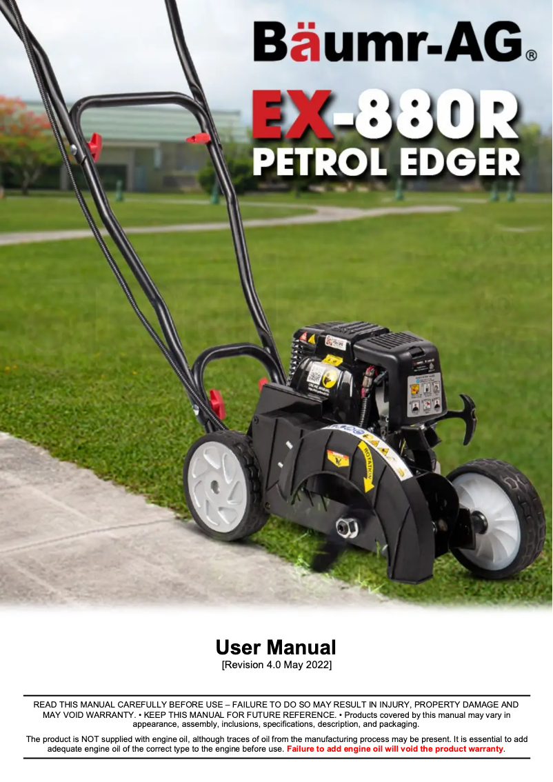 Imagen de la primera página del manual del dispositivo EX-880R