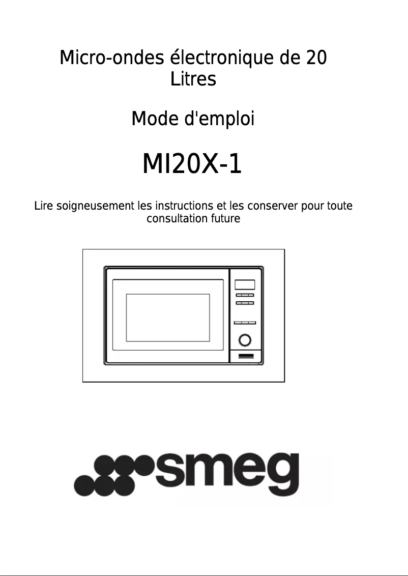 Image de la première page du manuel de l'appareil MI20X-1