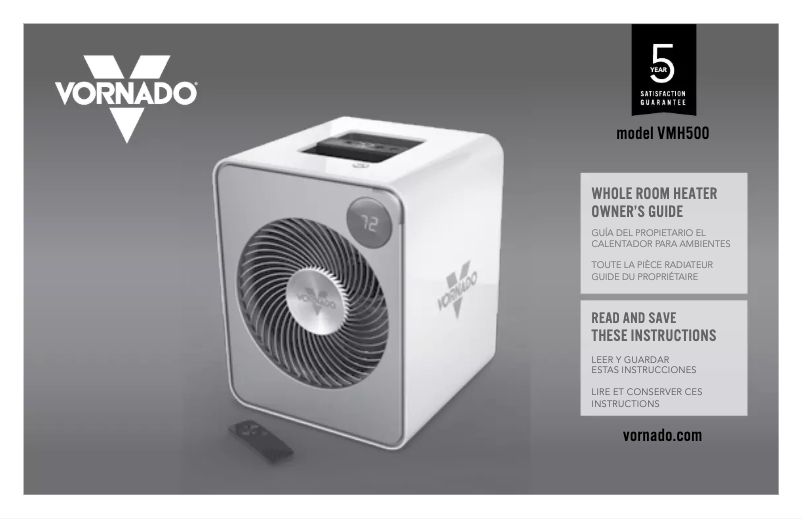 Page 1 de la notice Manuel utilisateur Vornado VMH500