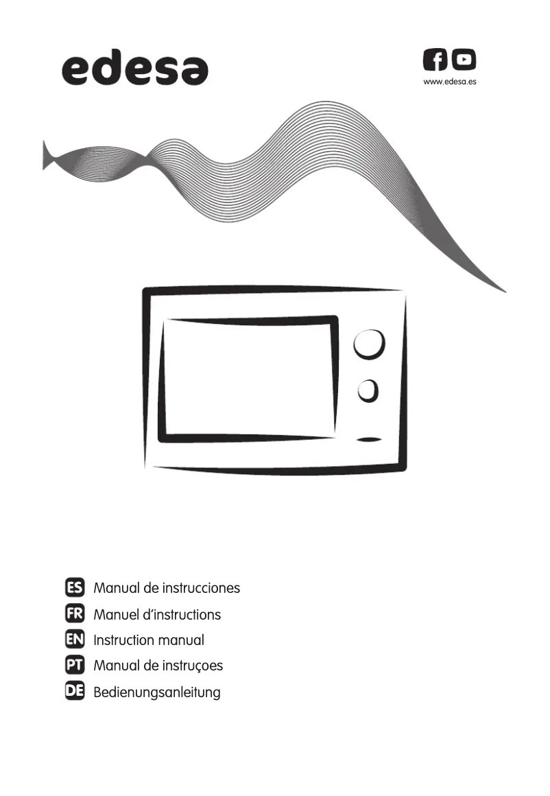 Page 1 de la notice Manuel utilisateur Edesa EMW-2530-IG BK