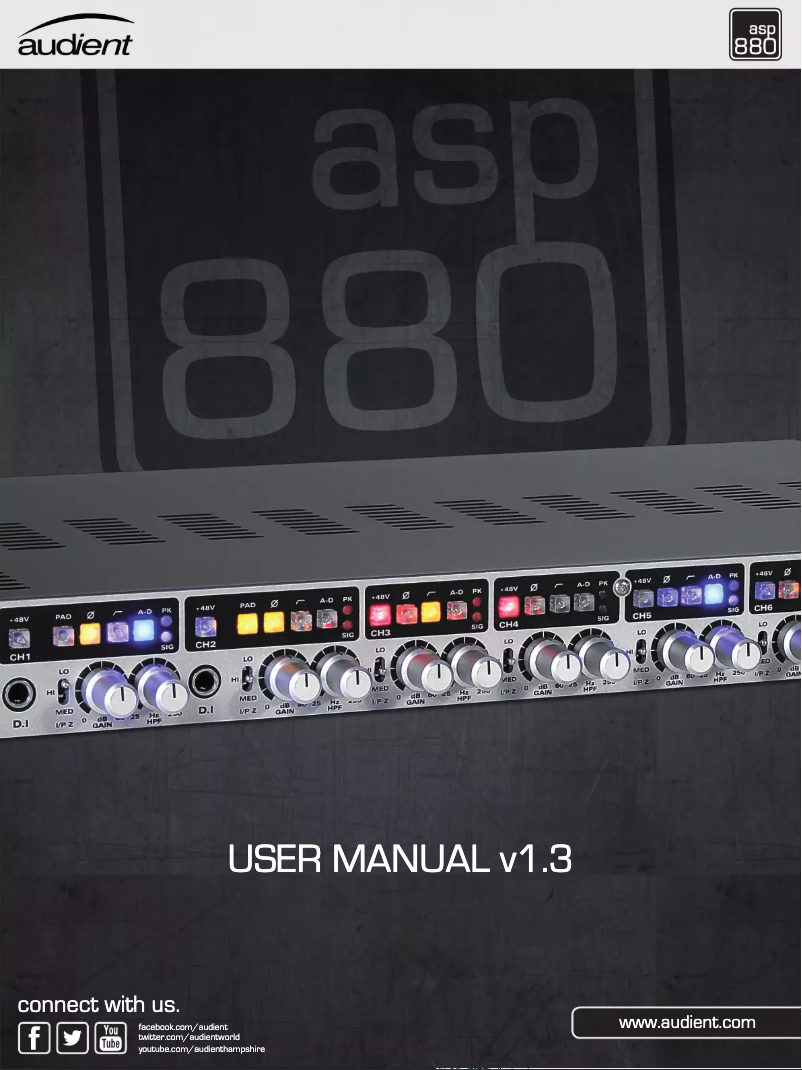 Image de la première page du manuel de l'appareil ASP880