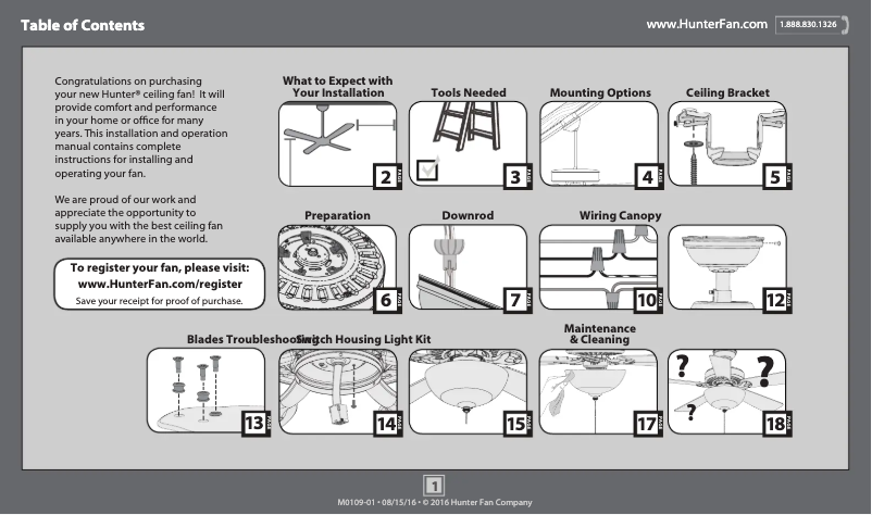 Página 1 del manual Manual de usuario Hunter Donegan 53333