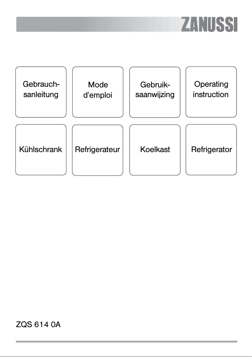 Image de la première page du manuel de l'appareil ZQS6140A