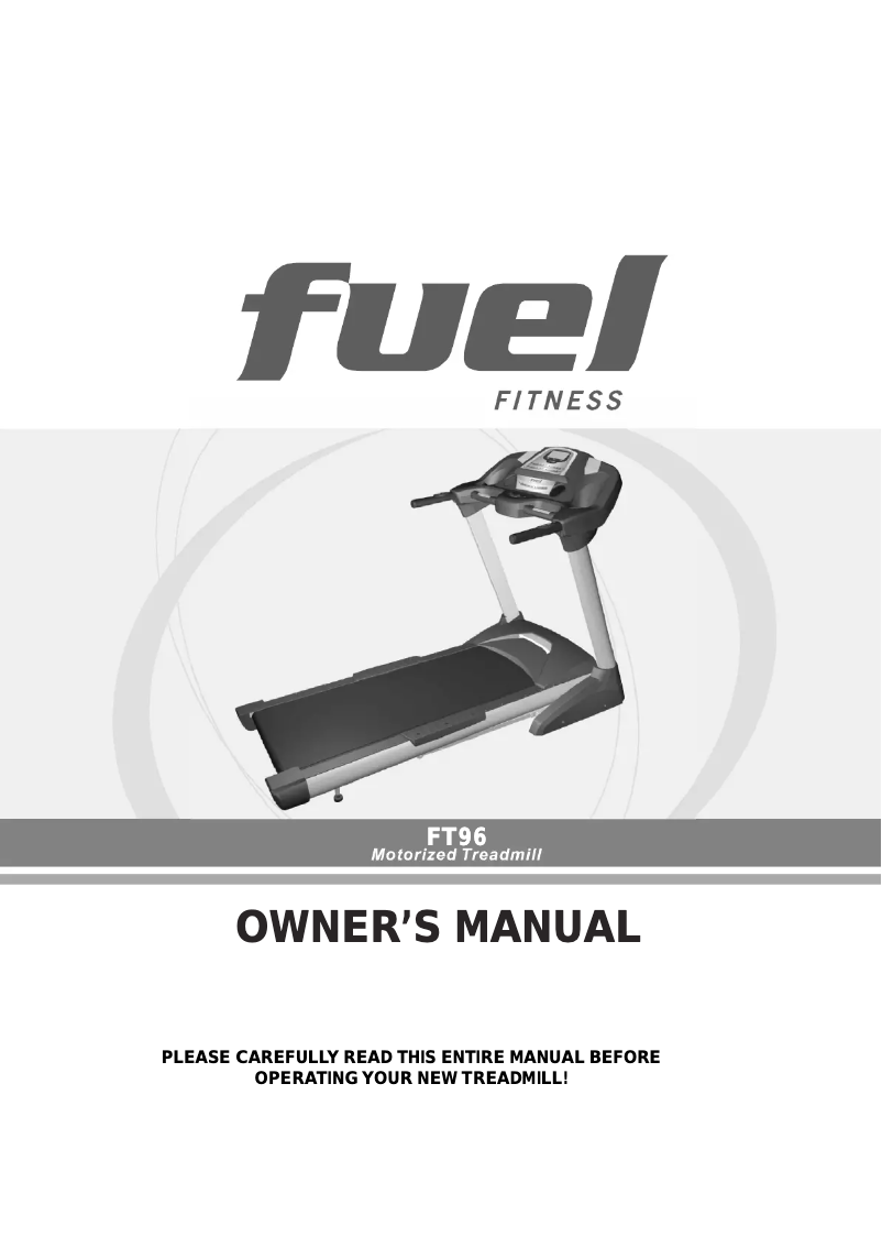 Página 1 del manual Manual de usuario Fuel Fitness FT96