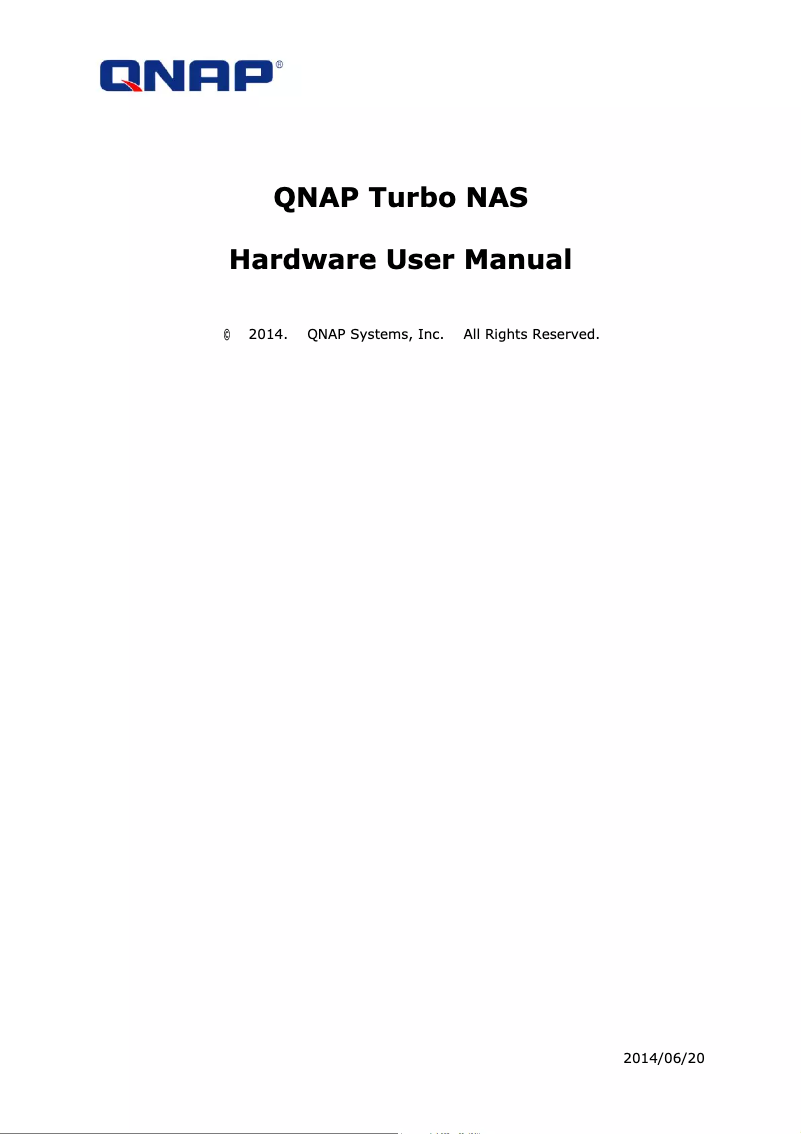 Page 1 de la notice Manuel utilisateur QNAP TVS-463