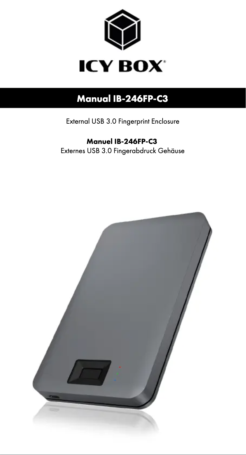 Page 1 de la notice Manuel utilisateur Icy Box IB-246FP-C3