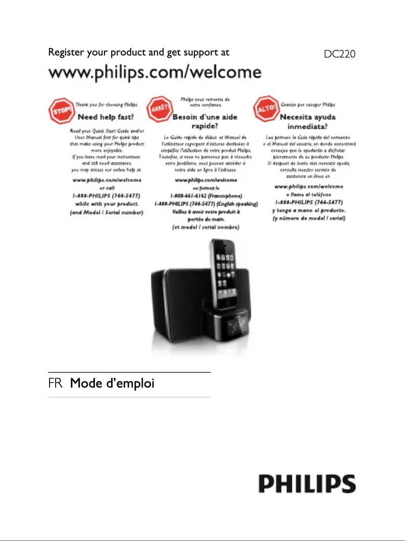 Página 1 del manual Manual de usuario Philips DC220