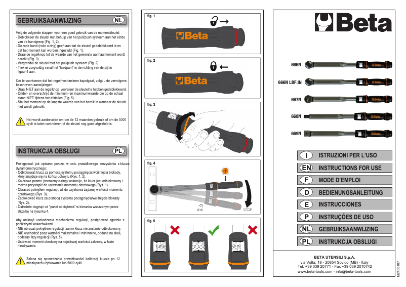Page 1 de la notice Manuel utilisateur Beta 669N