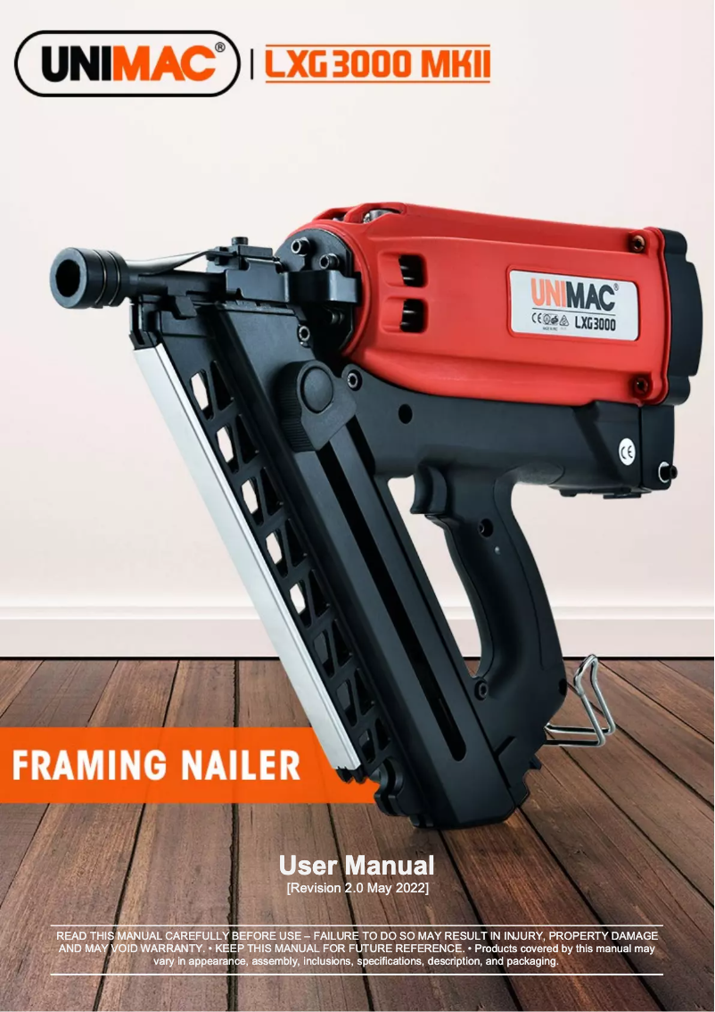 Image de la première page du manuel de l'appareil LXG3000 MKII