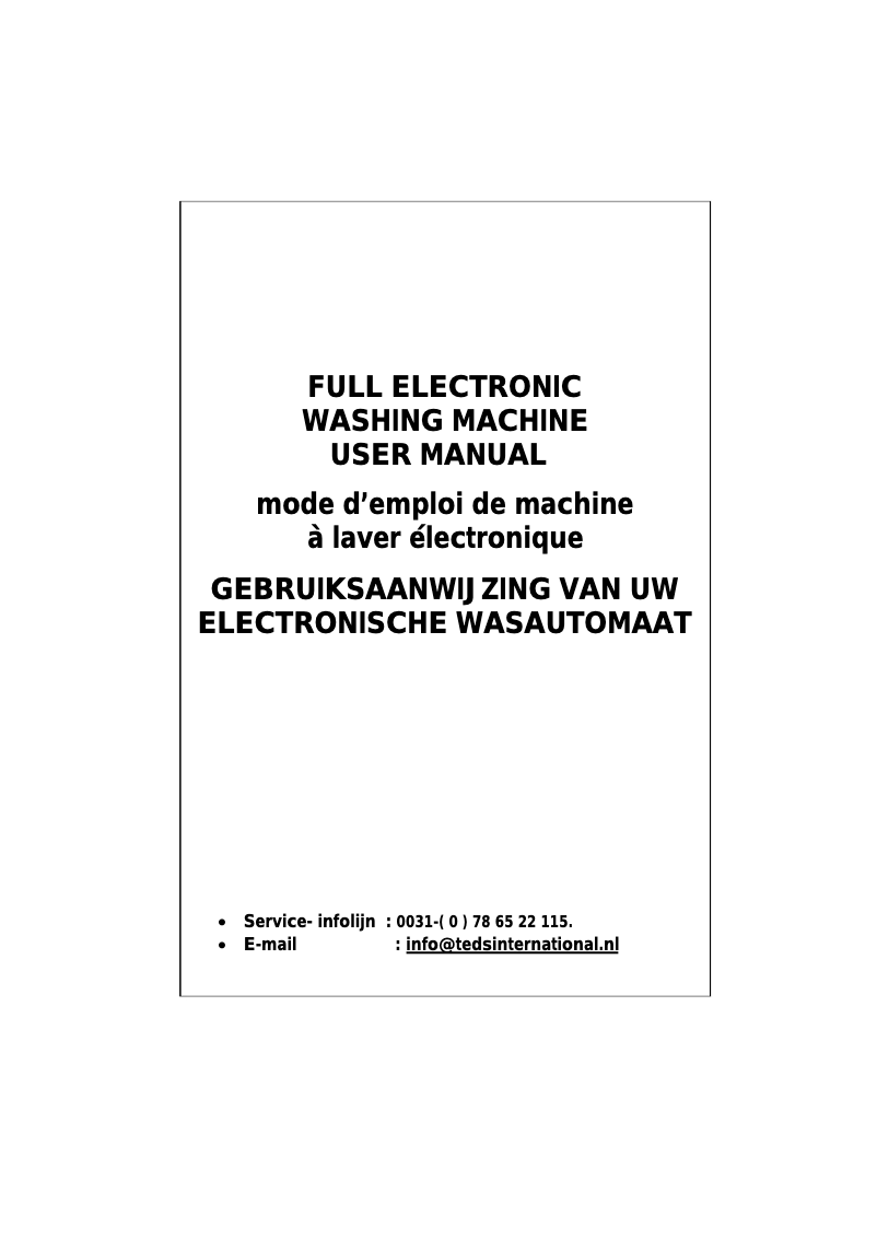Page n°1 - Manuel utilisateur Whiteline WT 1282