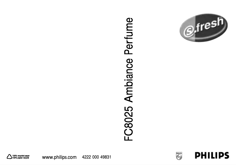 Page 1 de la notice Manuel utilisateur Philips FC8025
