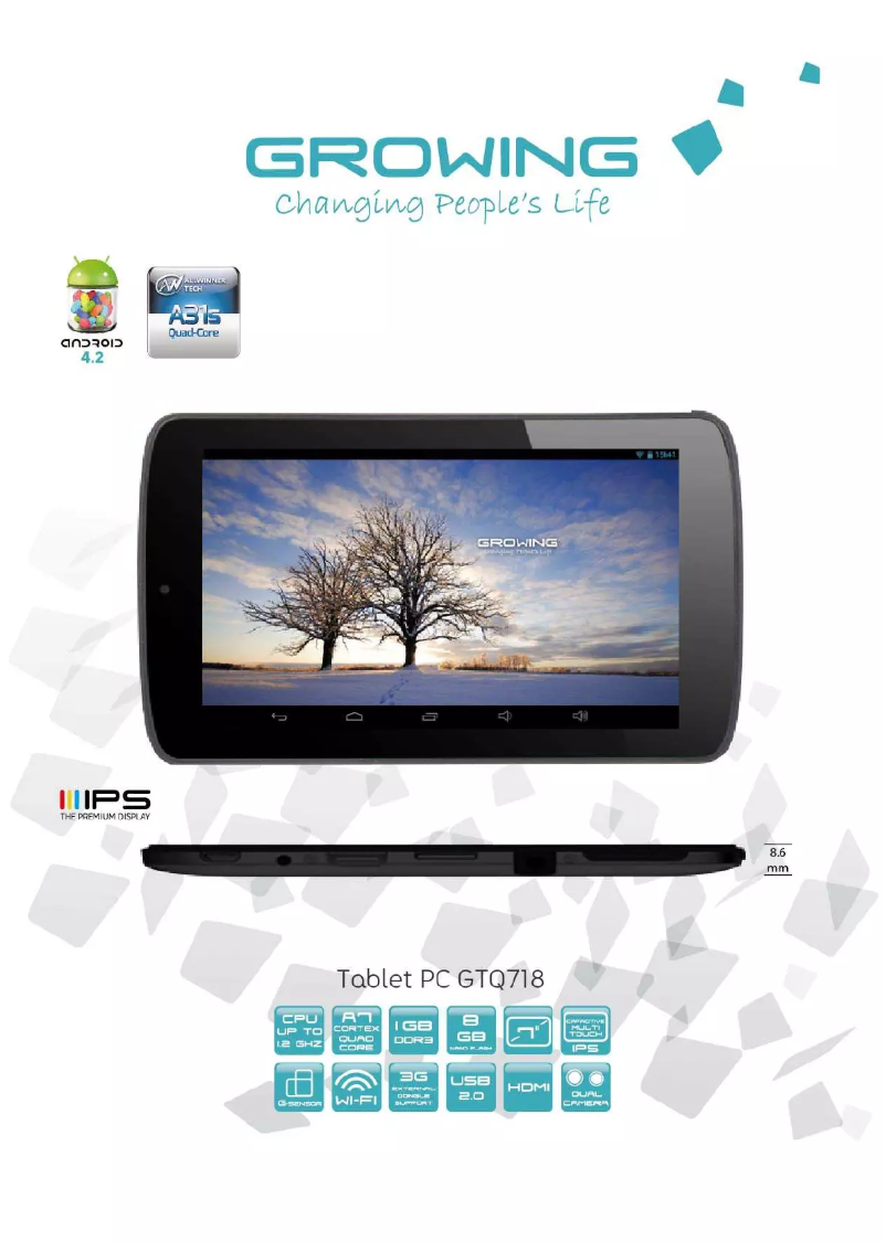 Image de la première page du manuel de l'appareil GTQ718