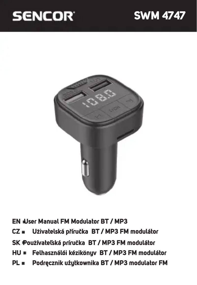 Page 1 de la notice Manuel utilisateur Sencor SWM 4747