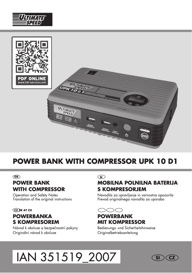 Page 1 de la notice Manuel utilisateur Ultimate Speed UPK 10 D1