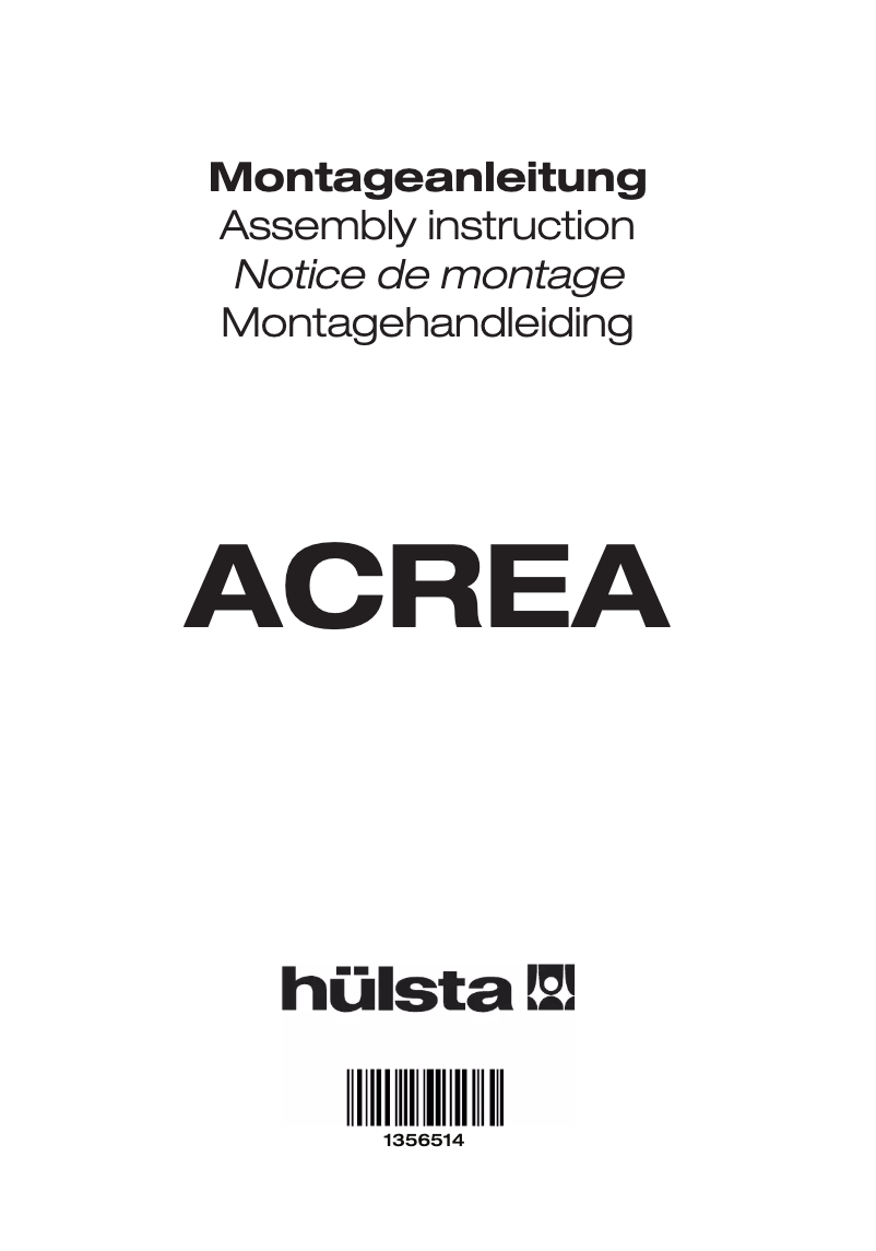 Página 1 del manual Manual de usuario Hülsta ACREA