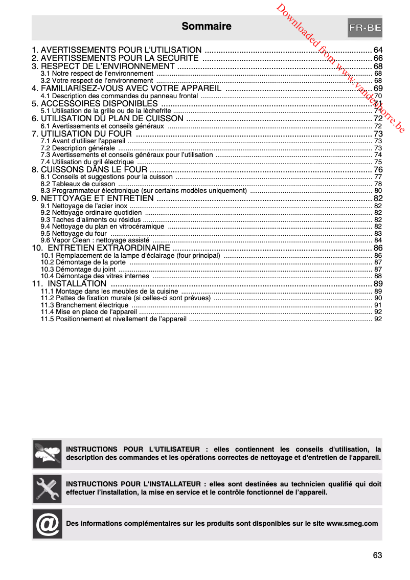 Image de la première page du manuel de l'appareil CX68CM8