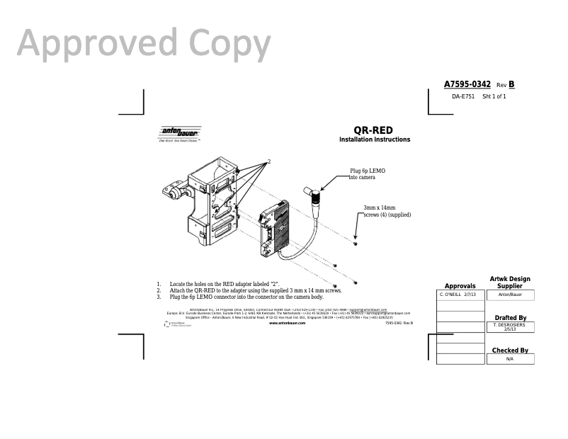 Página 1 del manual Manual de usuario Anton/Bauer QR-red