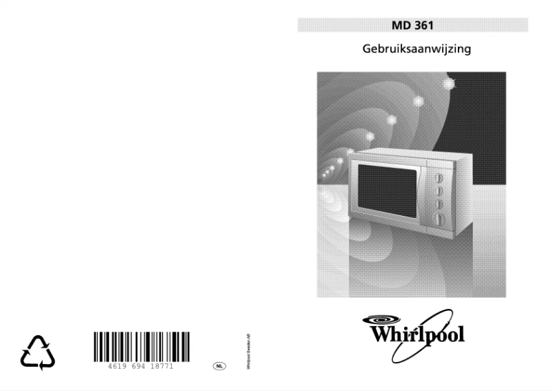 Page 1 de la notice Manuel utilisateur Whirlpool MD 361