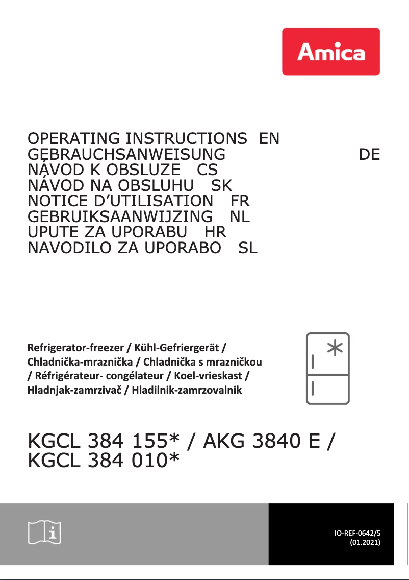 Page 1 de la notice Manuel utilisateur Amica AKG 3840 E