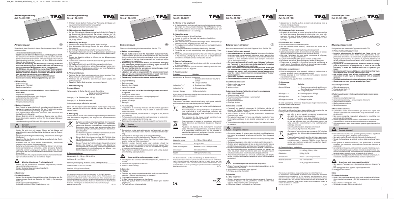 Page 1 de la notice Manuel utilisateur TFA Jazz 50.1001.54