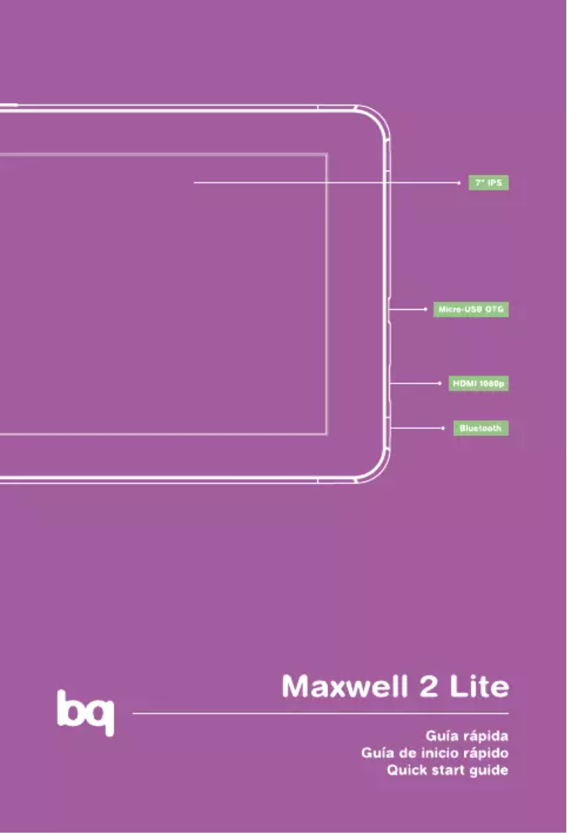 Page 1 de la notice Manuel utilisateur bq Maxwell 2 Lite