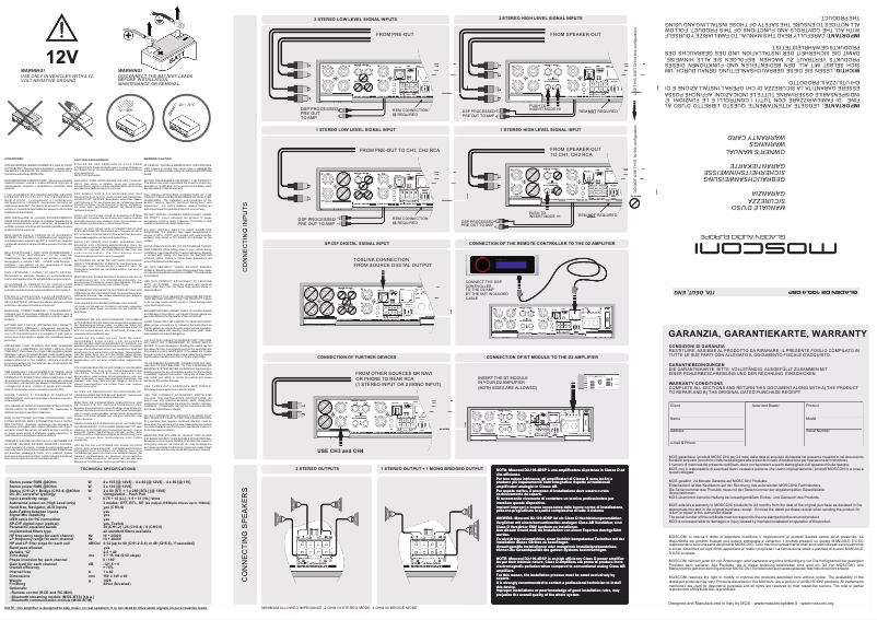 Page 1 de la notice Manuel utilisateur Mosconi D2 100.4 DSP