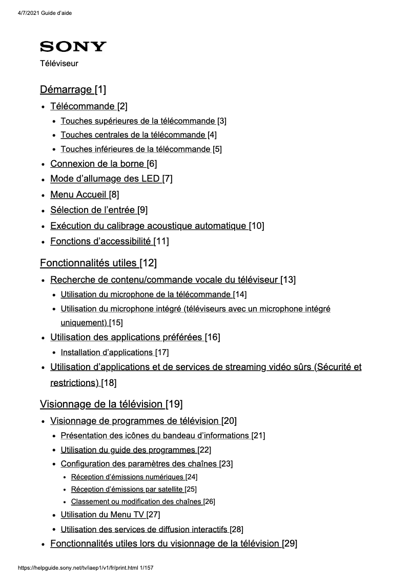 Image de la première page du manuel de l'appareil KD-50X85J