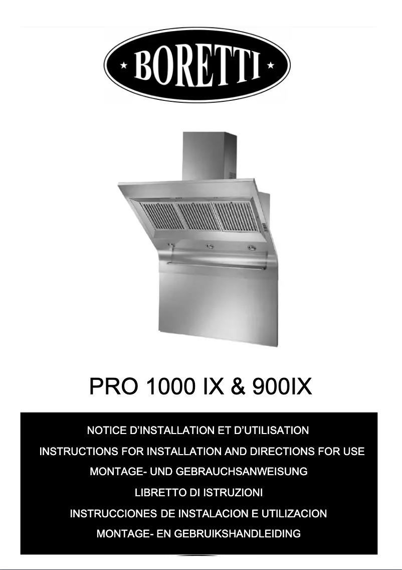 Image de la première page du manuel de l'appareil PRO 900 IX