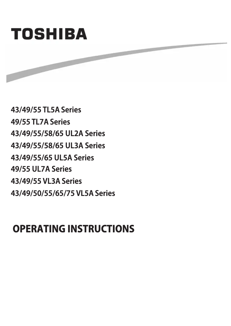 Página 1 del manual Manual de usuario Toshiba 65UL5A63DG