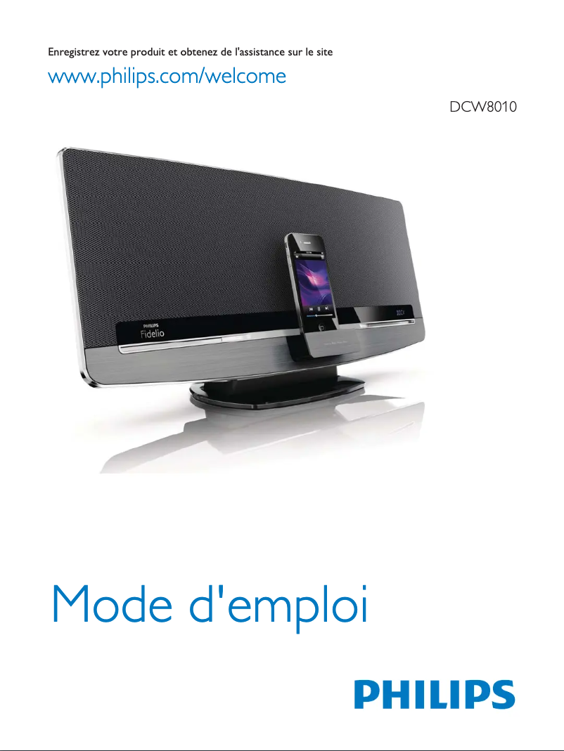 Page n°1 - Manuel utilisateur Philips Fidelio Fidelio DCW8010