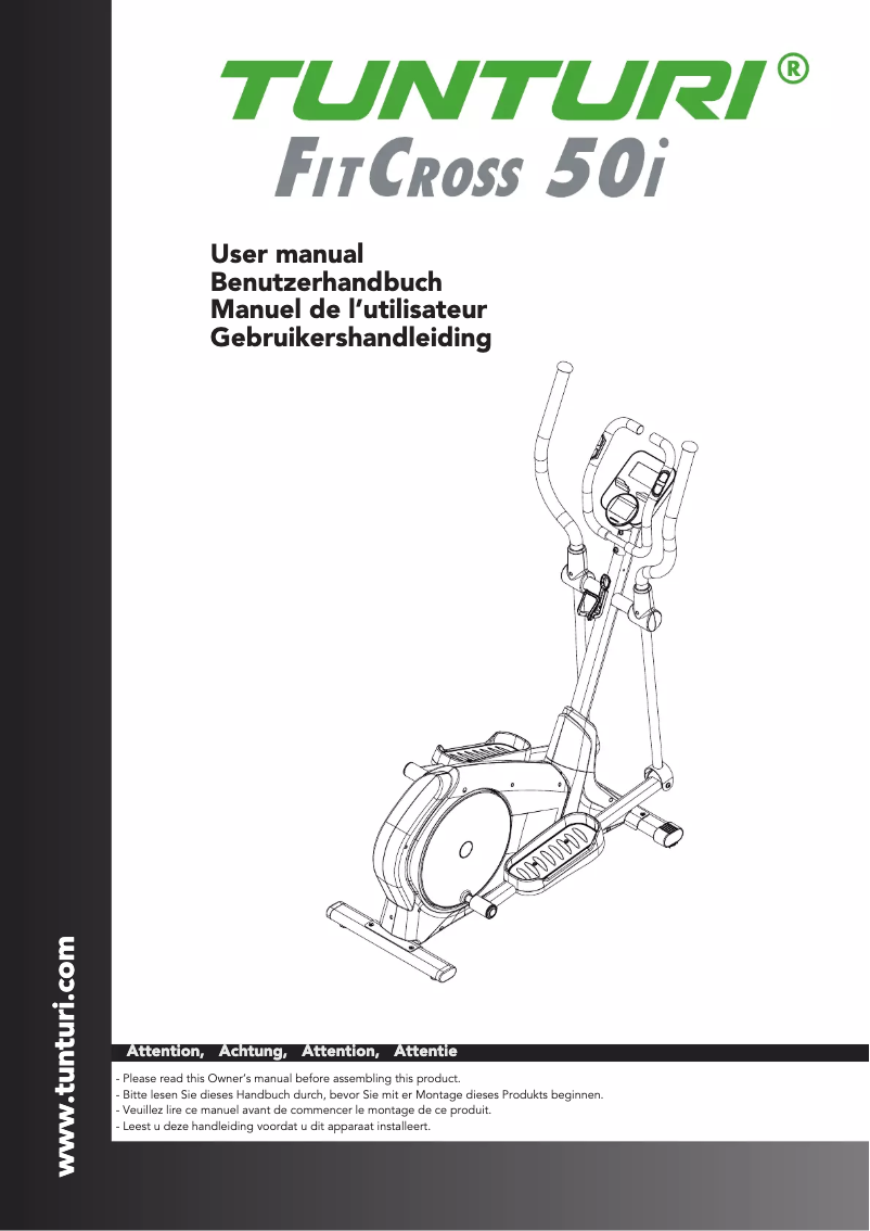 Page n°1 - Manuel utilisateur Tunturi FitCross 50i Rear