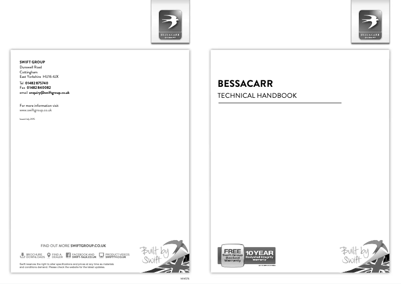 Page n°1 - Manuel utilisateur Swift Bessacarr (2016)
