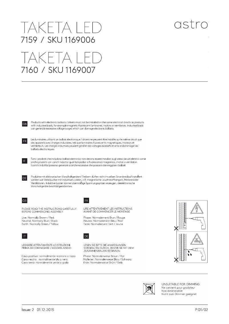 Page 1 de la notice Manuel utilisateur Astro Taketa