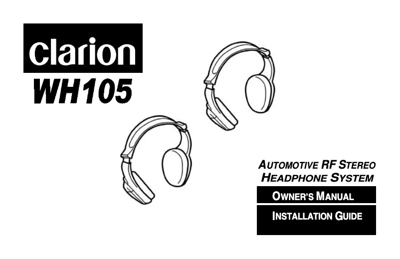 Página 1 del manual Manual de usuario Clarion WH105