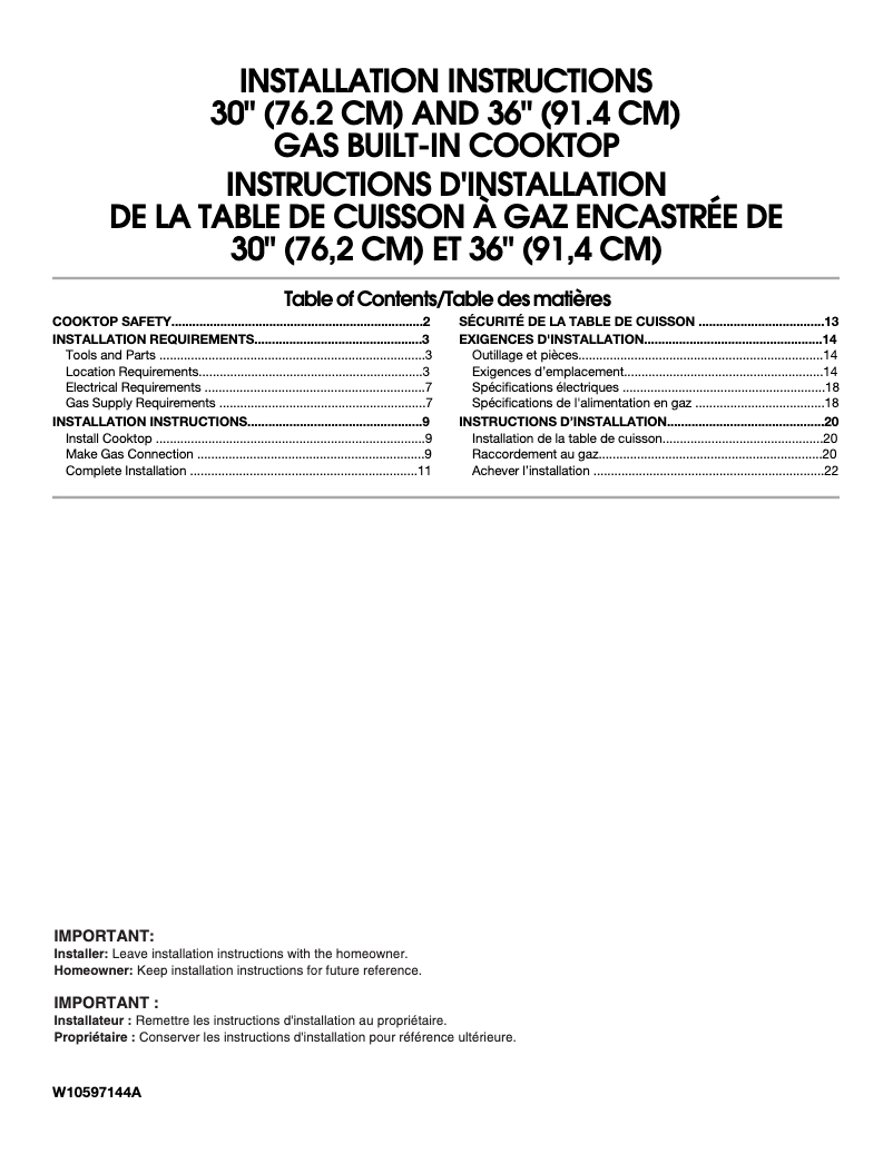 Image de la première page du manuel de l'appareil KCGS356ESS