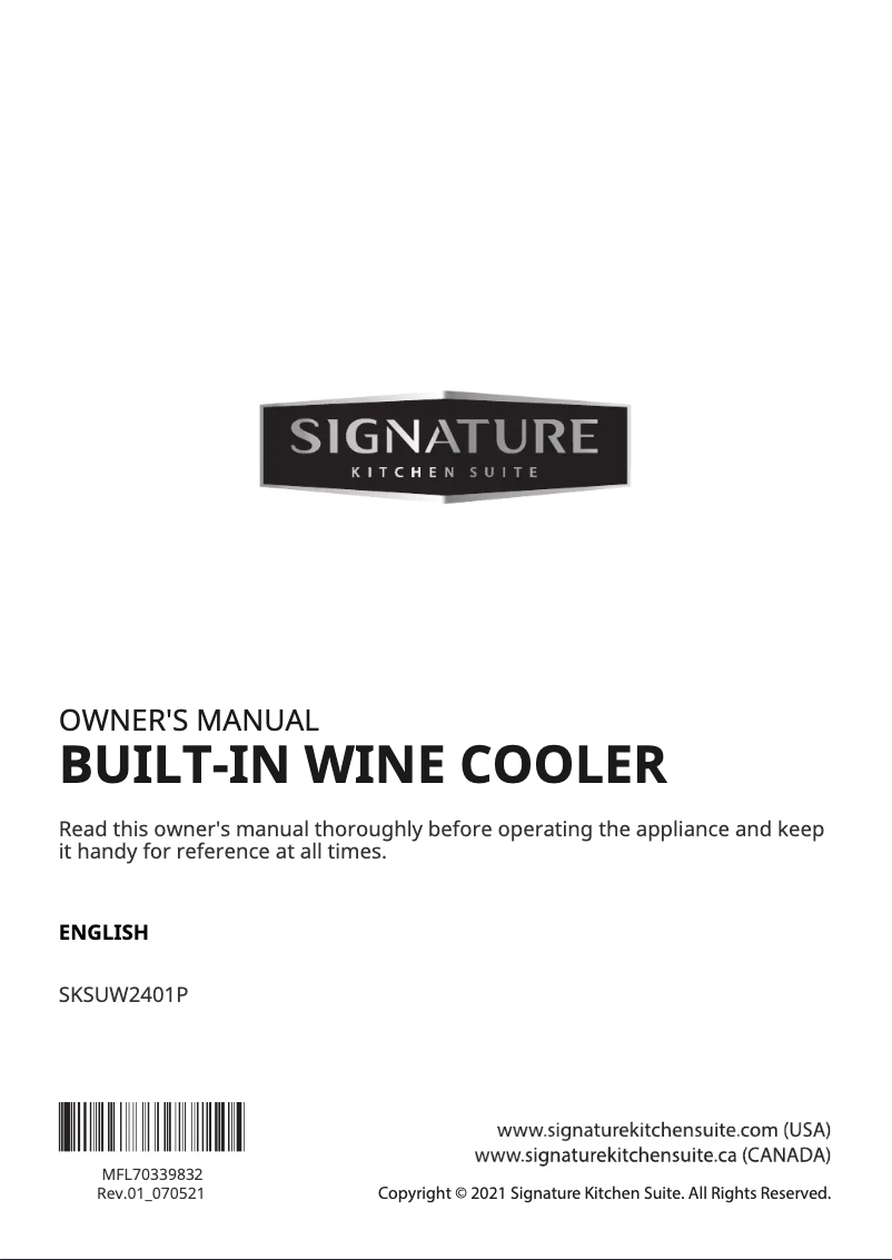 Page 1 de la notice Manuel utilisateur LG SKSUK240WS