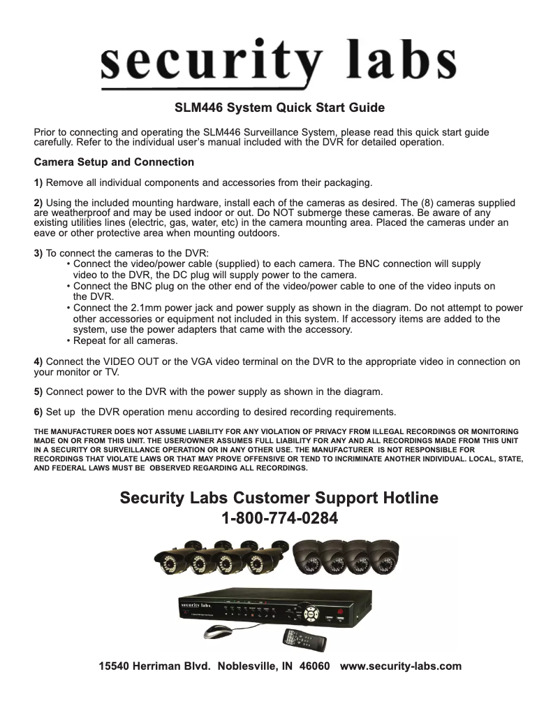 Página 1 del manual Manual de usuario Security Labs SLM446