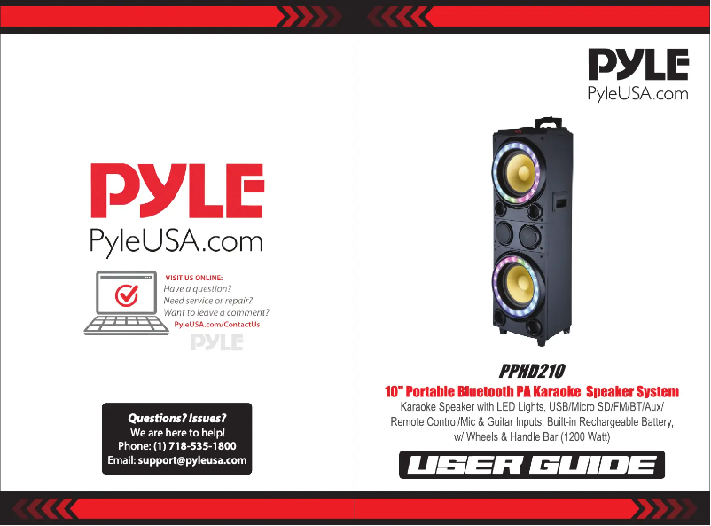 Page n°1 - Manuel utilisateur Pyle PPHD210