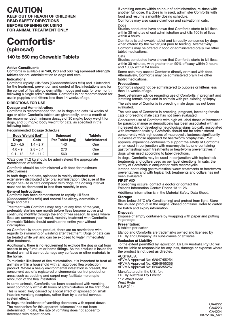 Page n°1 - Manuel utilisateur Elanco Comfortis